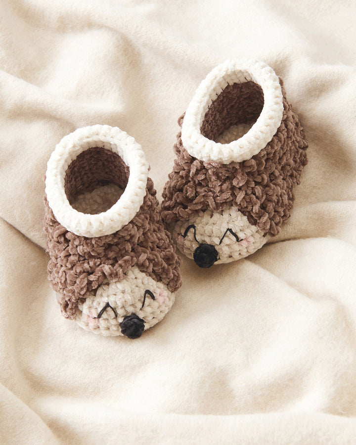 Hekle Kit "Baby Booties" Pinnsvin