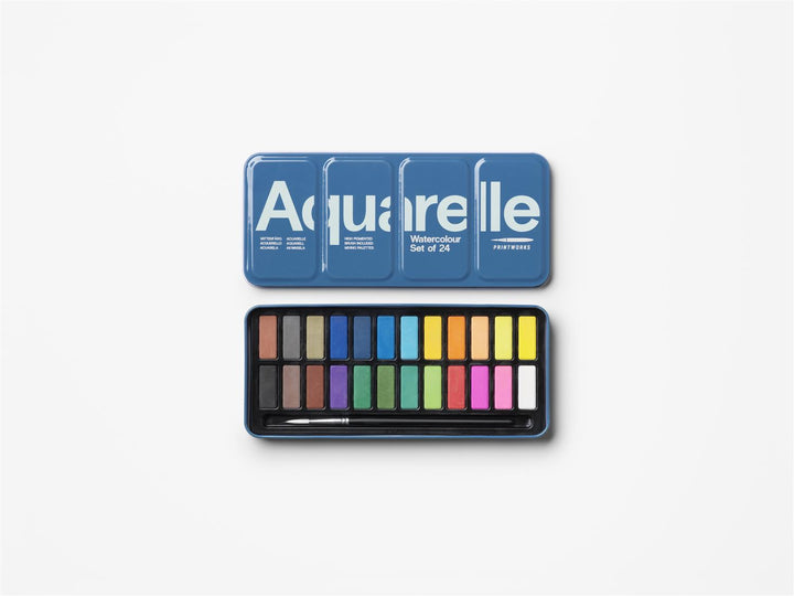 Watercolor - Akvarell, Set of 24