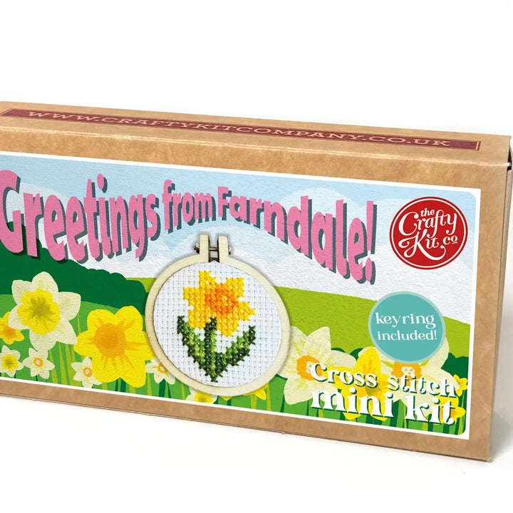 Mini Broderingskit Greetings From Farndale