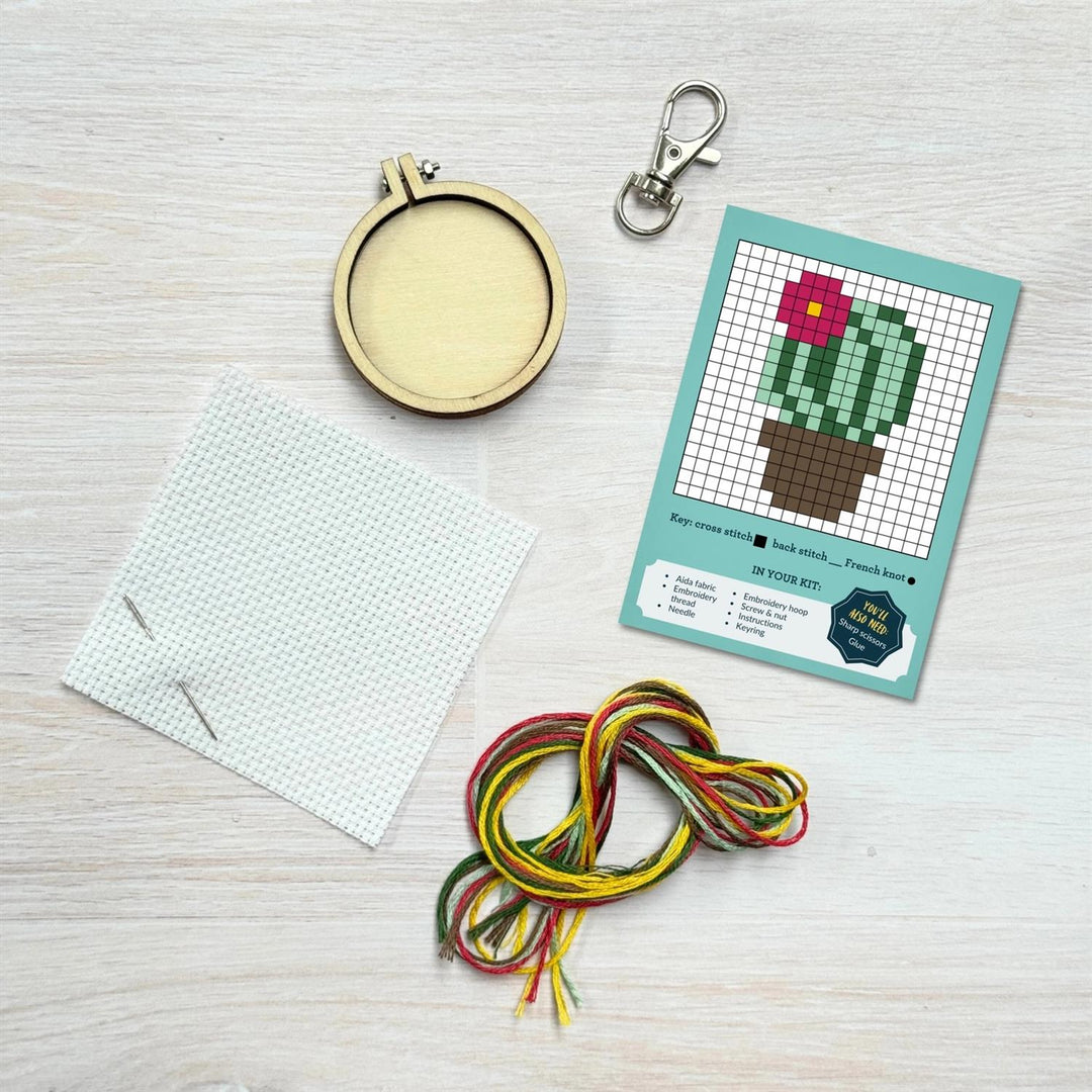 Mini Broderingskit What The Fucculent
