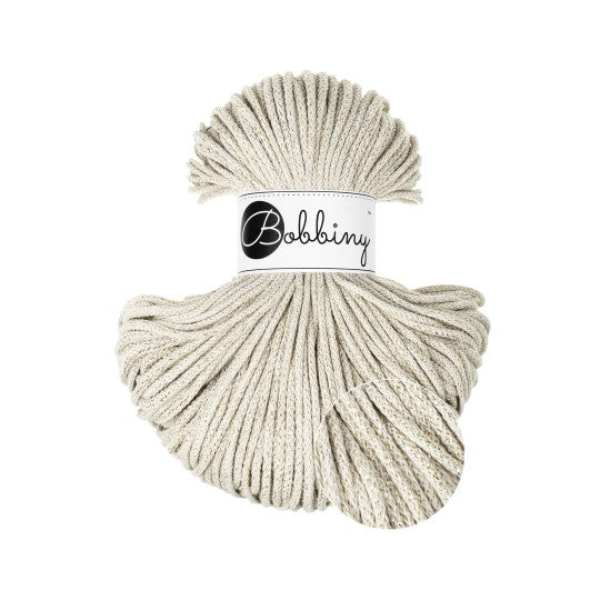 Junior 3mm Braided Cord Glitter Cashmere Beige