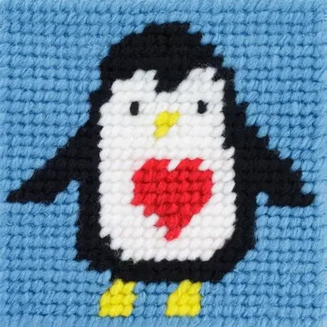 Broderingskit Barn Pingvin