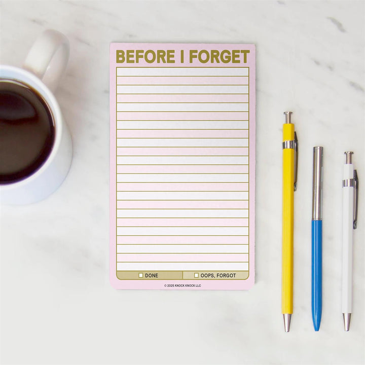Before I Forget Notes