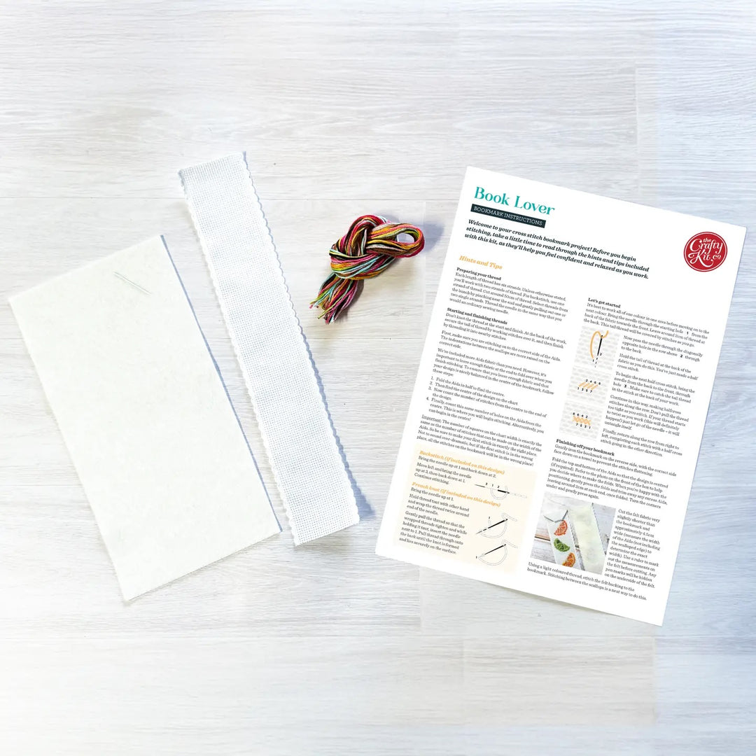 Broderingskit Bokmerke Book Lover