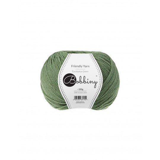Friendly Yarn 100% Bomull Eukalyptus Grønn