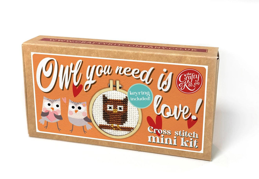 Mini Broderingskit Owl You Need Is Love