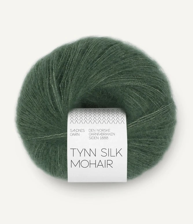 Tynn Silk Mohair Deep Forest Green 8581
