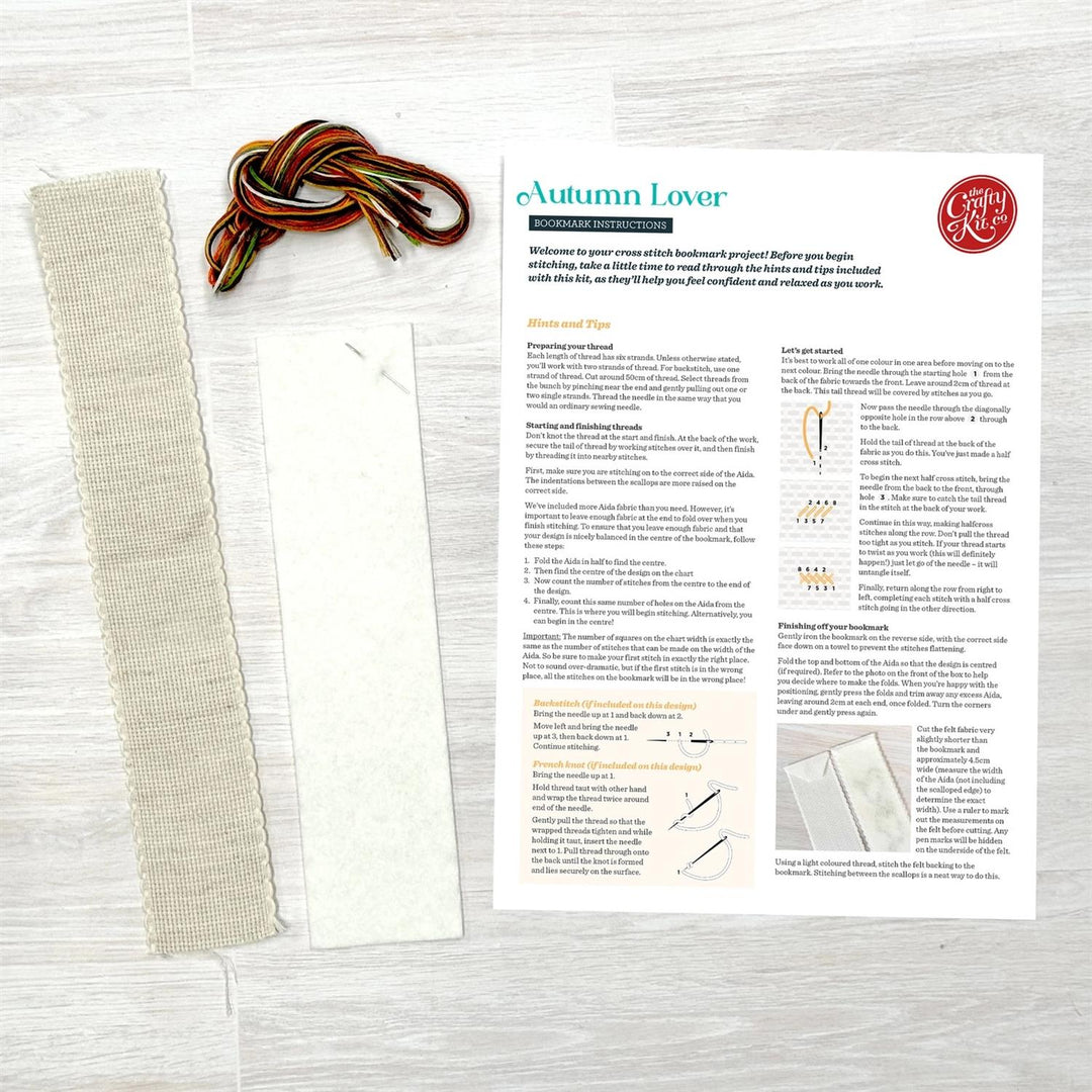 Broderingskit Bokmerke Autumn Lover