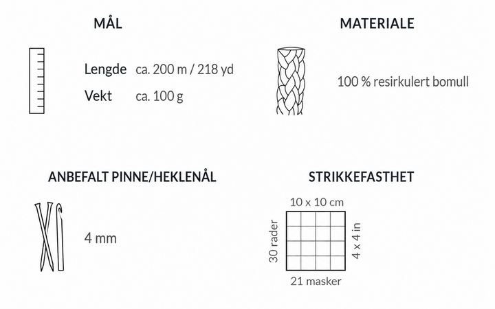 Friendly Yarn 100% Bomull Kull