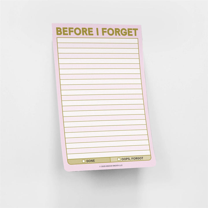 Before I Forget Notes