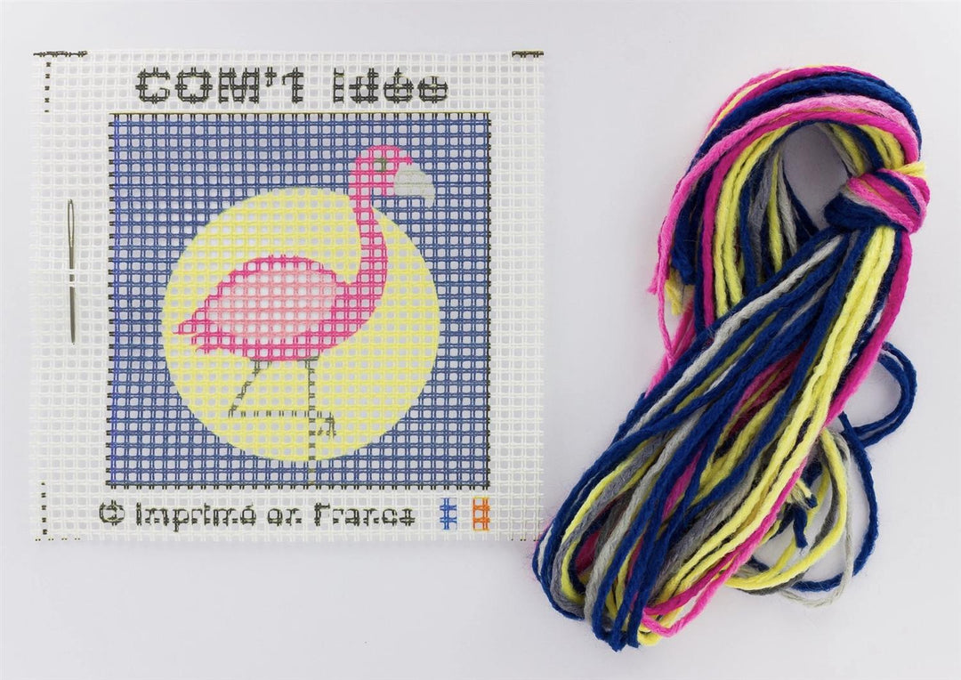 Broderingskit Barn Flamingo