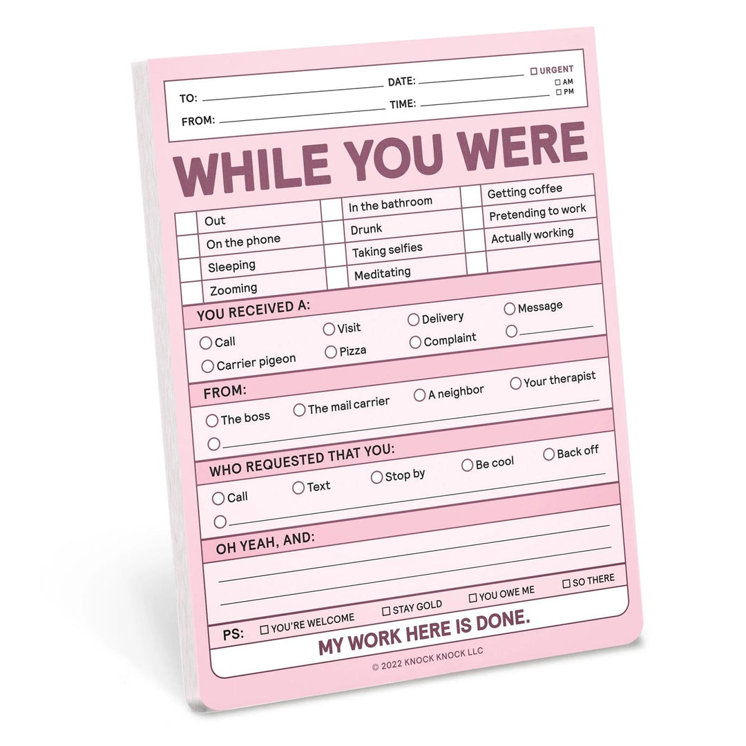 While You Were Note