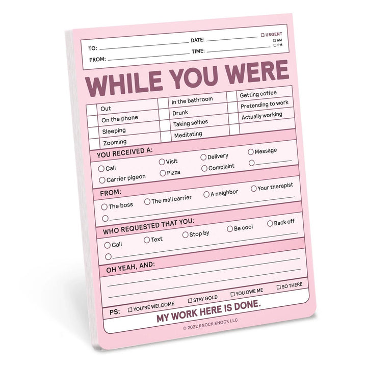 While You Were Note