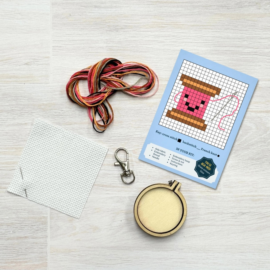 Mini Broderingskit Love My Resting Stitch Face