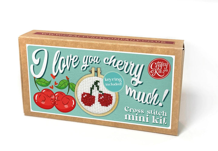 Mini Broderingskit I Love You Cherry Much