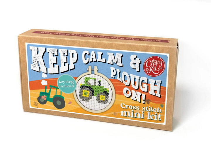 Mini Broderingskit Keep Calm And Plough On!