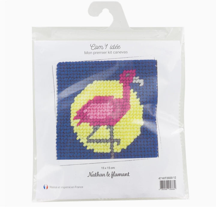 Broderingskit Barn Flamingo